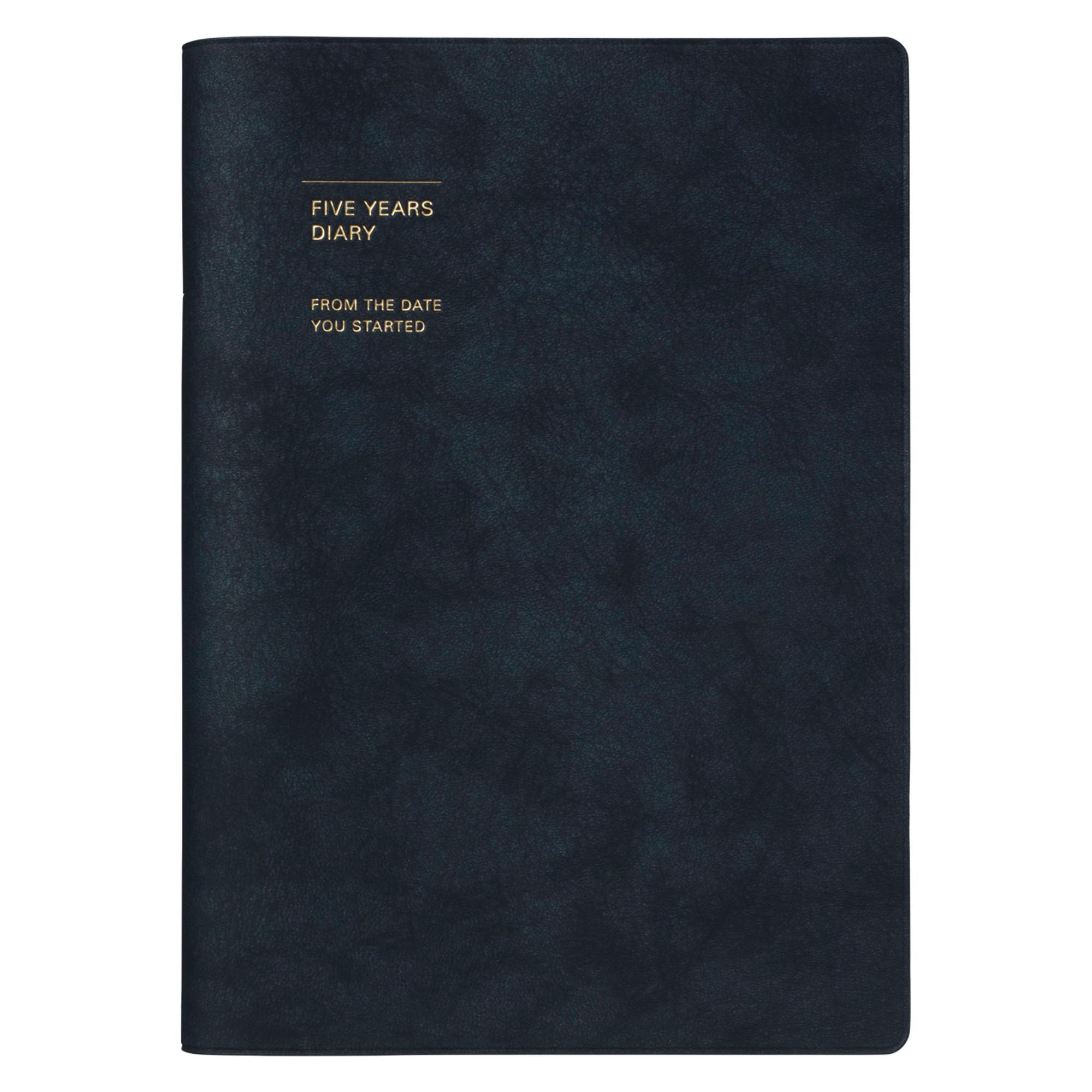 MARK'STYLE 5-Year Journal – Undated Mindful Diary for 5 Years of Entries with Goal Tracker, Memory & Photo Pages, and Inspirational Quotes (Navy)