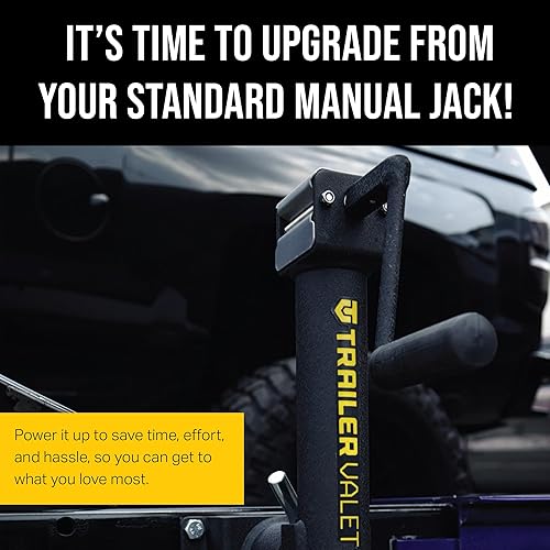 Miniatura 4 de Trailer Valet JX5 - Gato de remolque de montaje lateral, capacidad de 5,000 libras con manivela accionada por taladro, soporte de montaje en tubo,