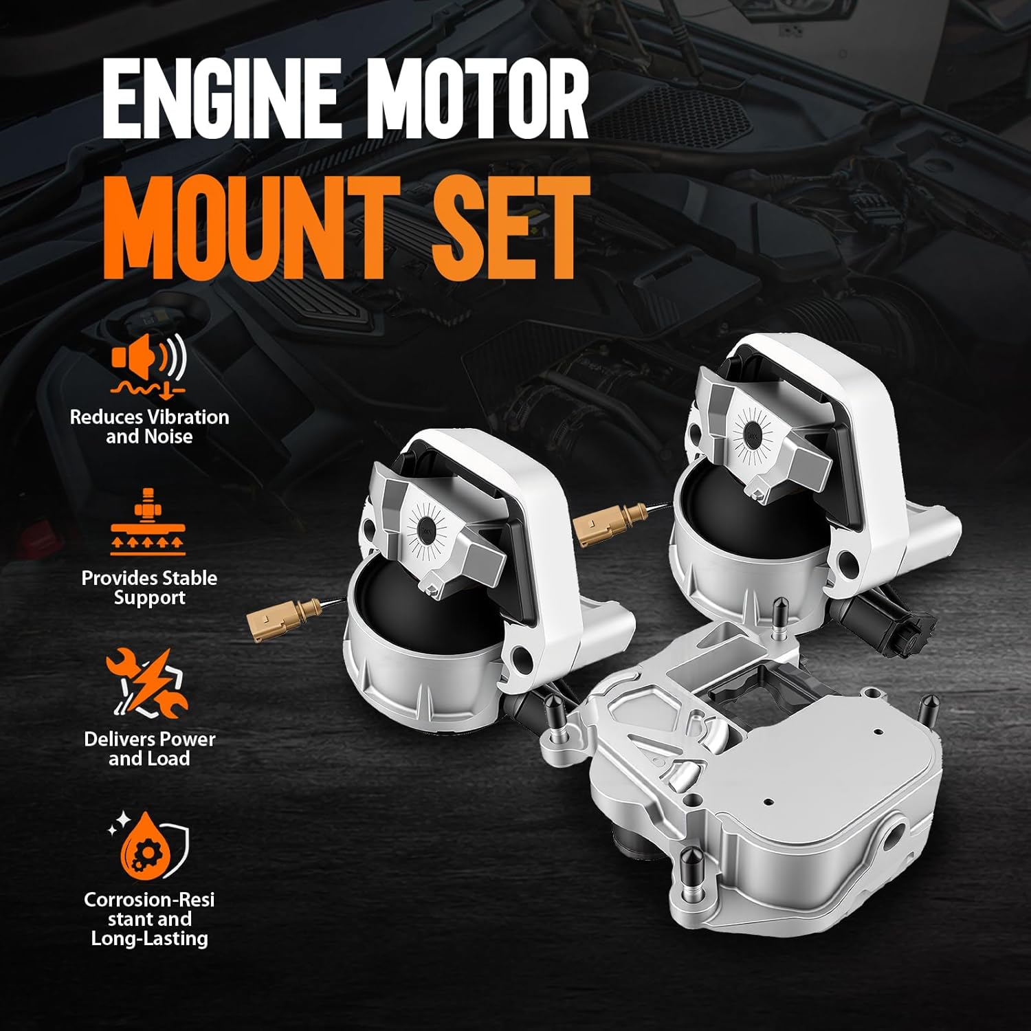 AUTOKAY Engine & Automatic Transmission Mounts For A6 A7 Quattro 3.0L 2012-18 4G0399153A 4G0-399-153-A 4G0 199 381LE 4G0199381H