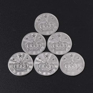 10Pcs 25mm Game Stainless Steel Coin Tokens Tokens for Game Machine