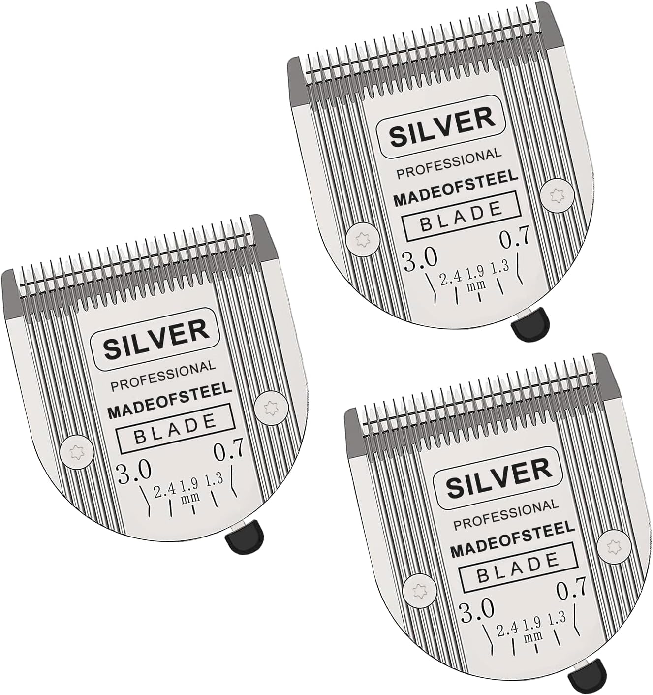 TRAH 3 PAKCS 5 in 1 Detachable Adjustable Dog Grooming Clippers Blades,Adjustable 5 in 1 Replacement Blades Compatible with Wa-hl Clipper Arco, Bravura, Chromado, Creativa, Figura