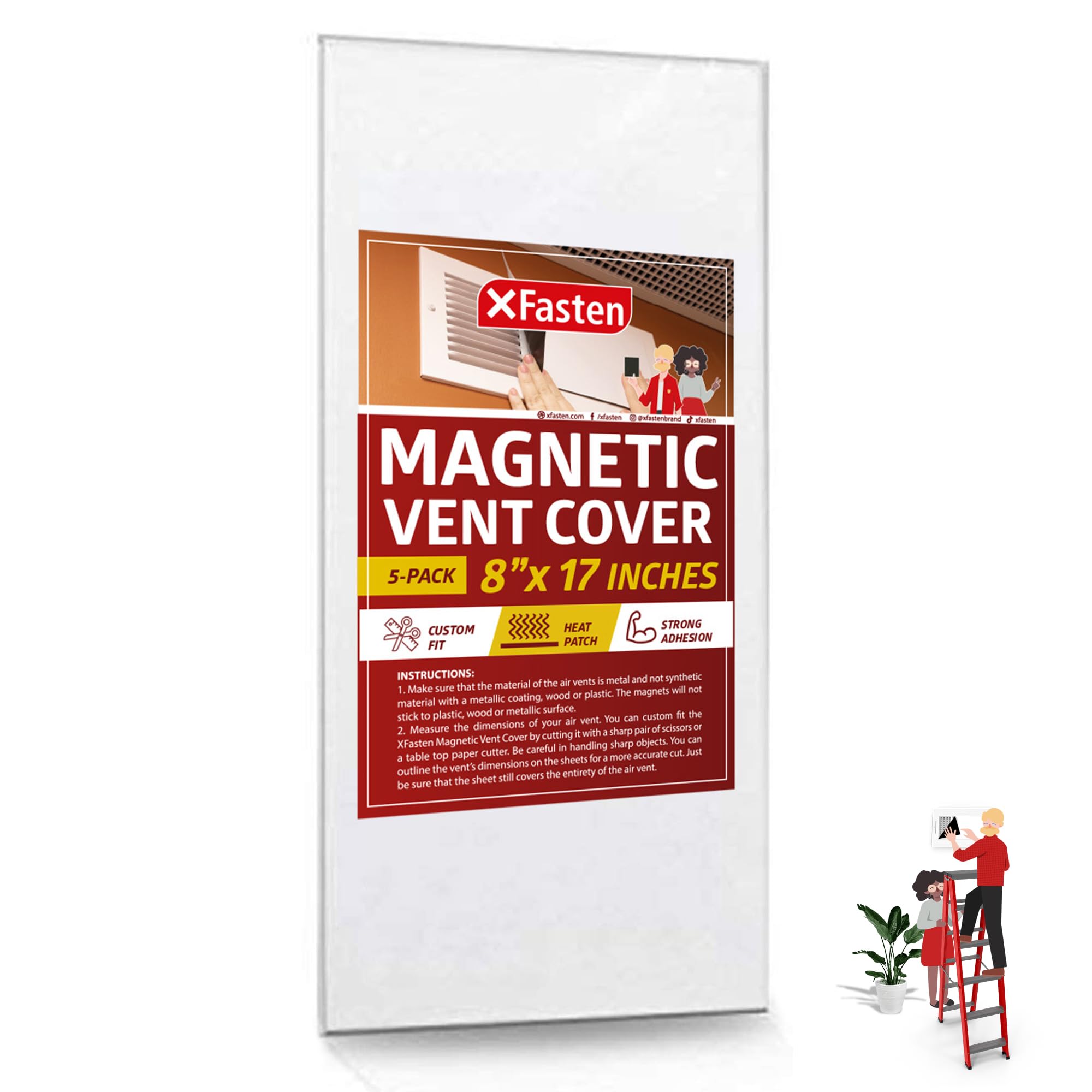 XFasten Magnetic Vent Cover, Industrial Grade Magnets for Sidewall