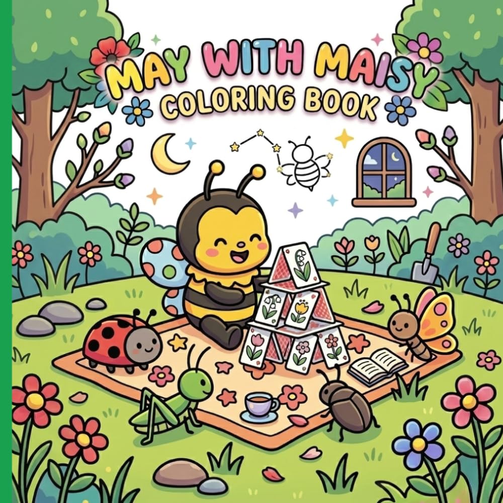 May with Maisy Coloring Book: A Cute and Cozy Spring Adventure with Maisy the Bee (A Year with Friends)