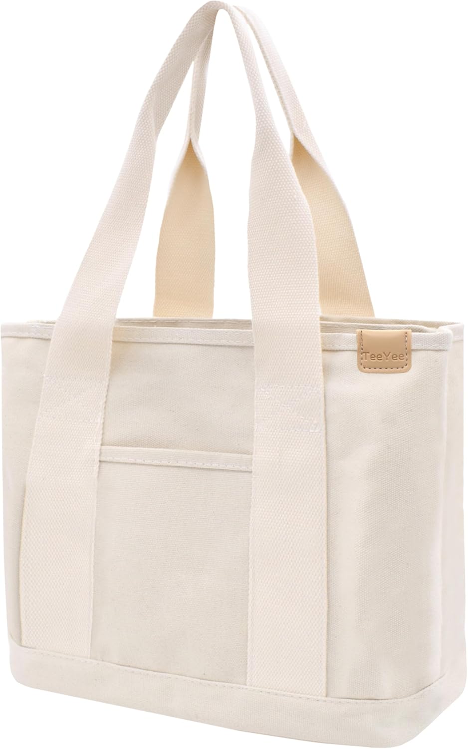 TeeYee 16oz Canvas Tote Bag Casual Multi pockets Handbags Large Capacity Shopping Shoulder Bag with Pocket Bags Work Purses | Shopper bag, Zipper pockets, Unsex design, Organized slots