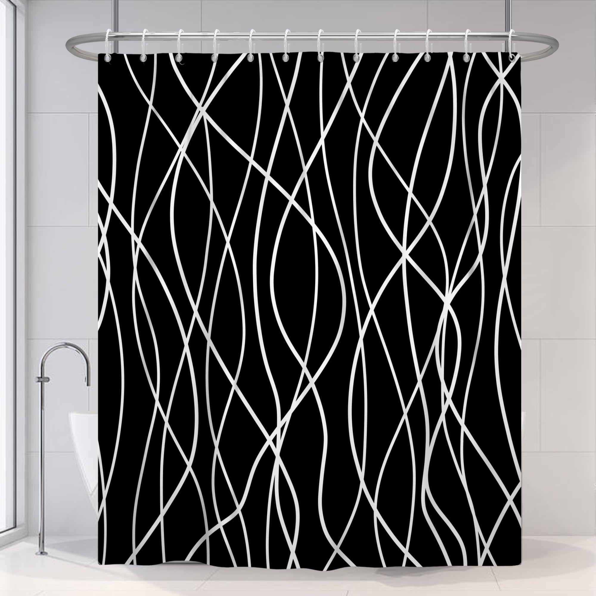 Rideau de douche bohème chic pour transformer votre baignoire en un espace de détente moderne
