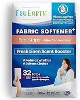 Vista 1 de Tru Earth Tiras suavizantes de tela para lavadora, alternativa al líquido suavizante de telas y cápsulas, potenciador de aroma de lino fresco, hasta
