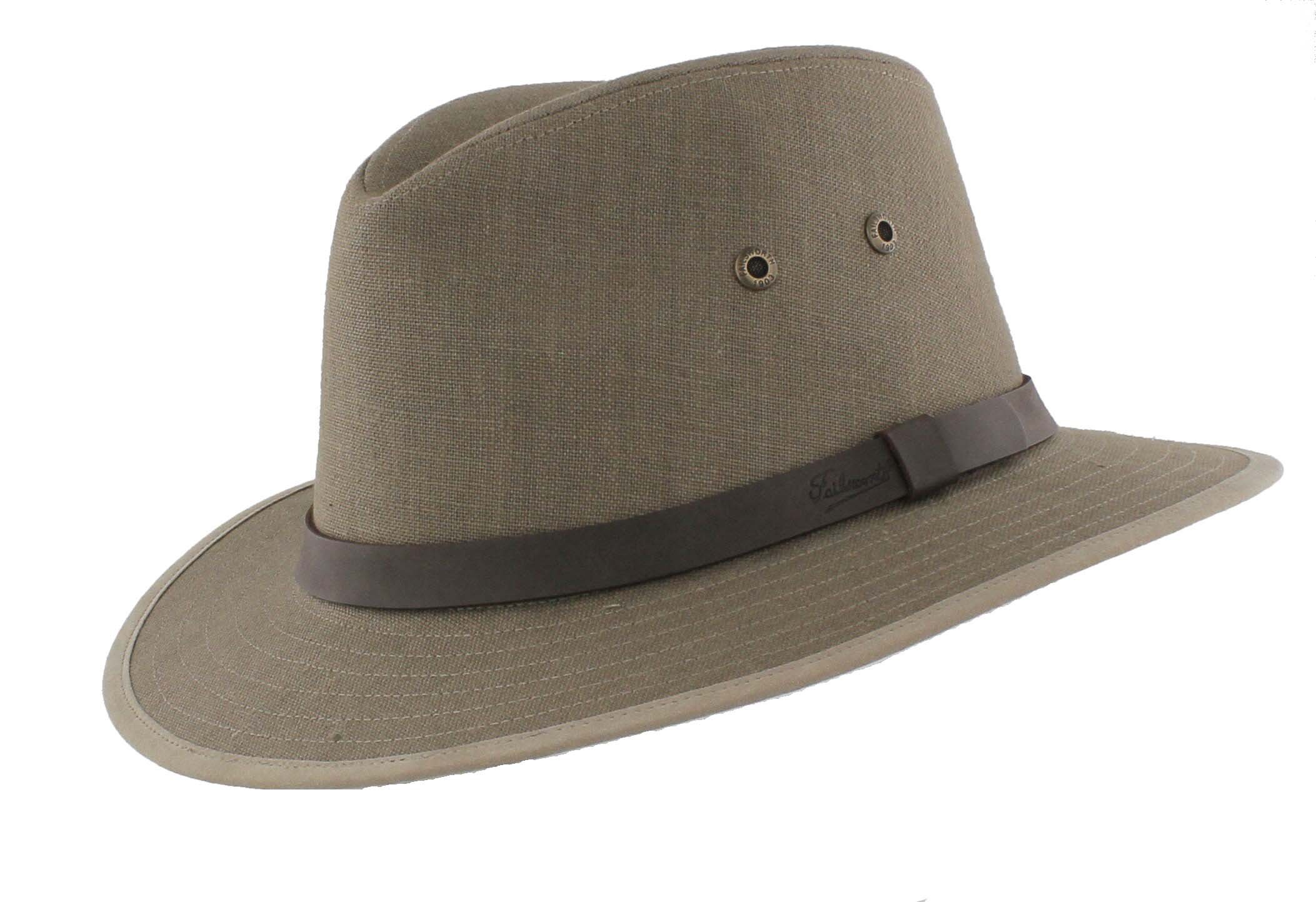 Failsworth Men's Irish Linen Safari Fedora Hat (Summer/Holiday/Classic) (Small 55cm, Mocha)