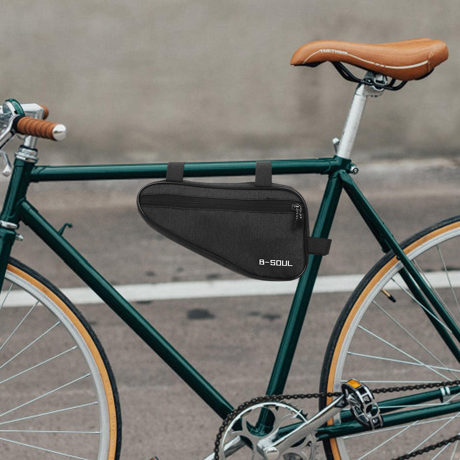 Sacoche De Cadre Triangulaire Imperméable Pour Vélo Route Et VTT – Polyester Résistant, 1,5 L, Fixation 3 Sangles, Idéal Pour Outils Et Téléphone