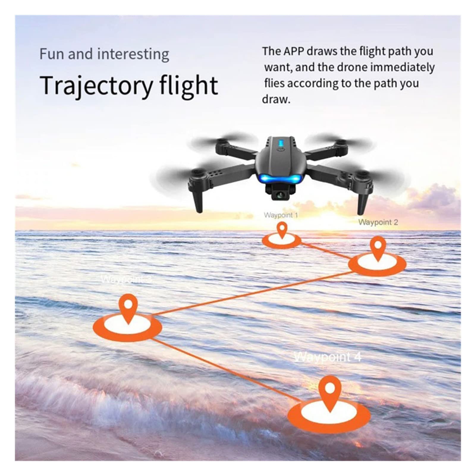 Drone Mini Drone 4K Podwójna kamera HD Kamera szerokokątna WiFi Fotografia lotnicza Helikopter Składany quadcopter Drone Toy (Kolor : 4K HD Szary Rozmiar : 1) (Brak szarej kamery 1)