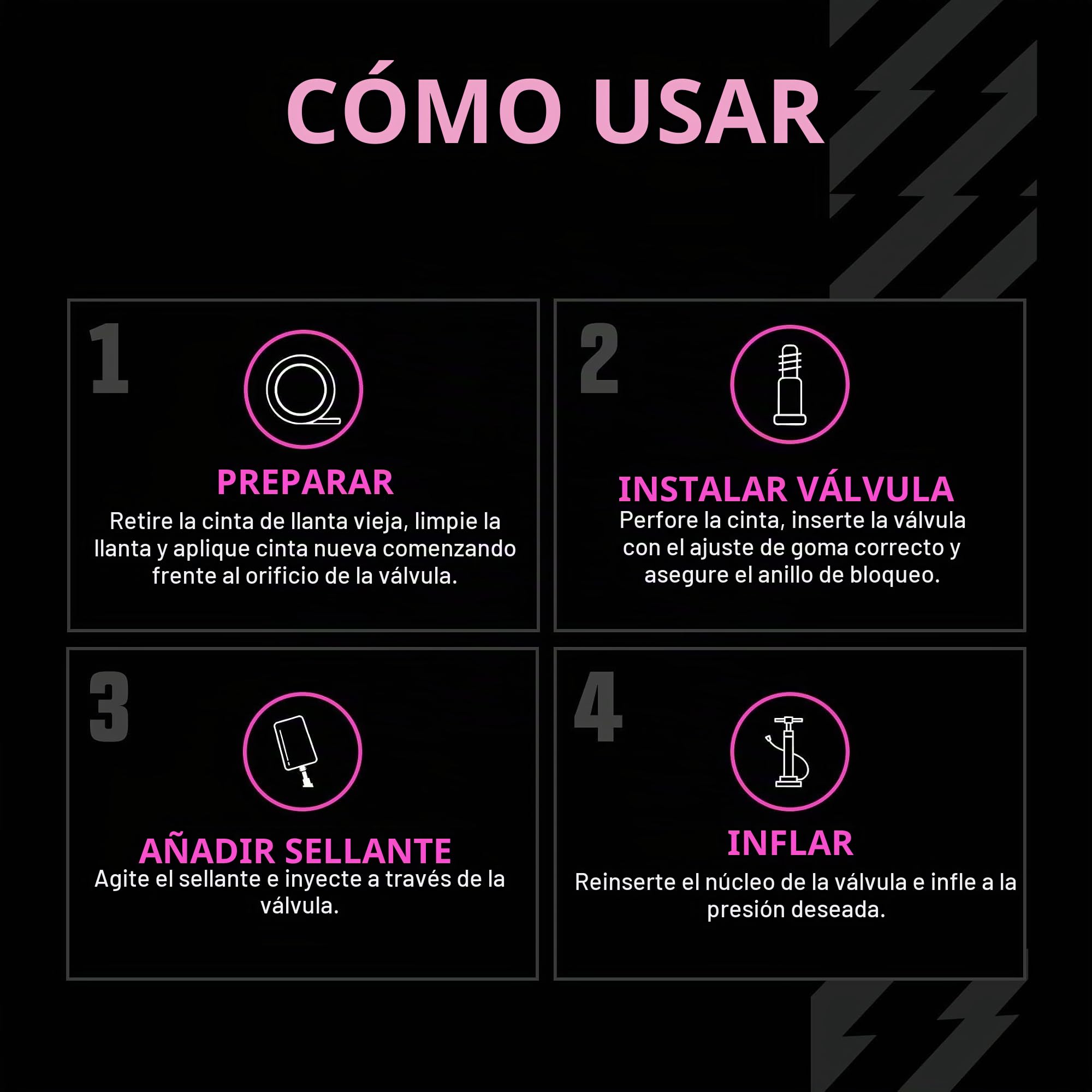 Muc-Off Ultimate Tubeless Setup Kit - Kit Sellador de Neumáticos para Reparación de Rueda de Bicicleta Tubeless, DH Wide - Incluye Fondo de Llanta, Parches, Válvulas y Sellador de Ruedas