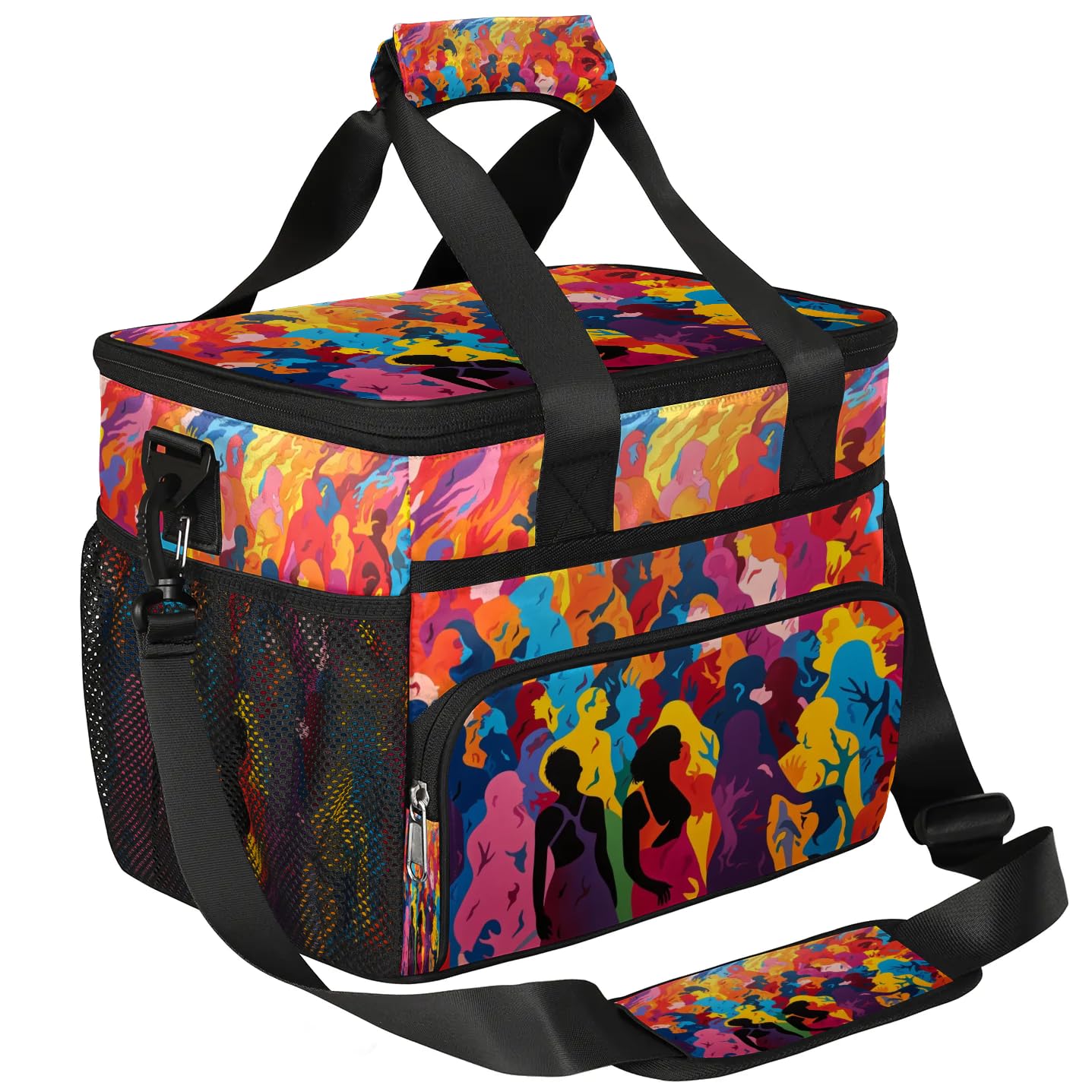 Lunch Box for Men Heavy Duty Insulated Lunch Bag for Women Rainbow Modern Art Lunchbox for Adults Lunch