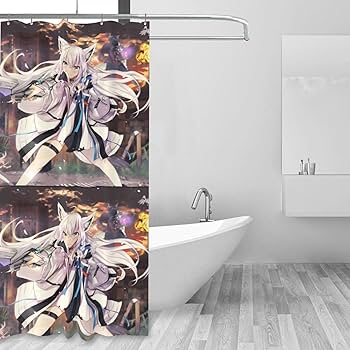 ぼ*ち様 ★新品未開封★ シャワーカーテン ご注文はうさぎですか？？ Amazon｜シャワーカーテン ご注文はうさぎですか 66x72Inch