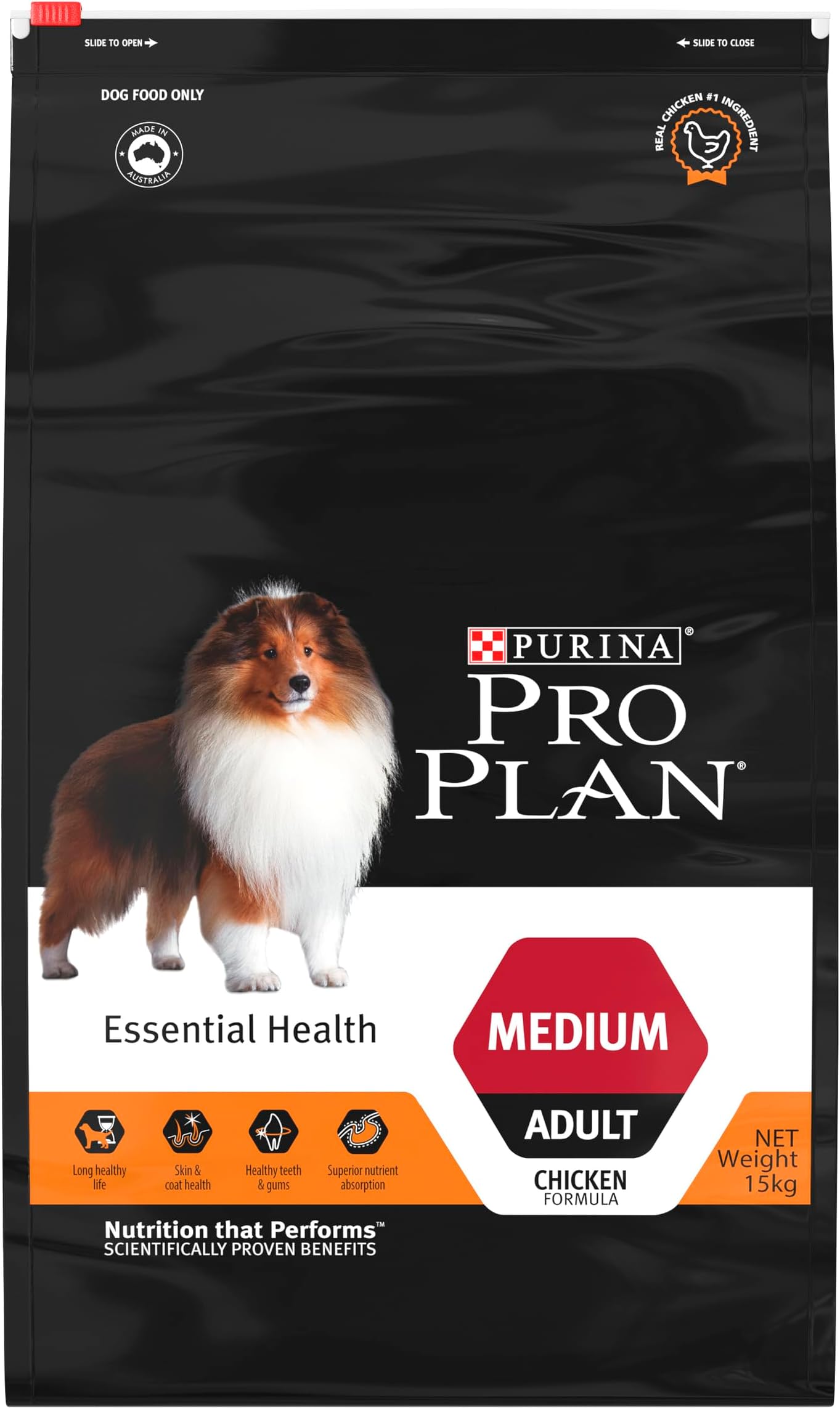 Pro Plan Adult Dog Dry Chicken Food for Medium Breed - 15kg (DPPAEHM15)