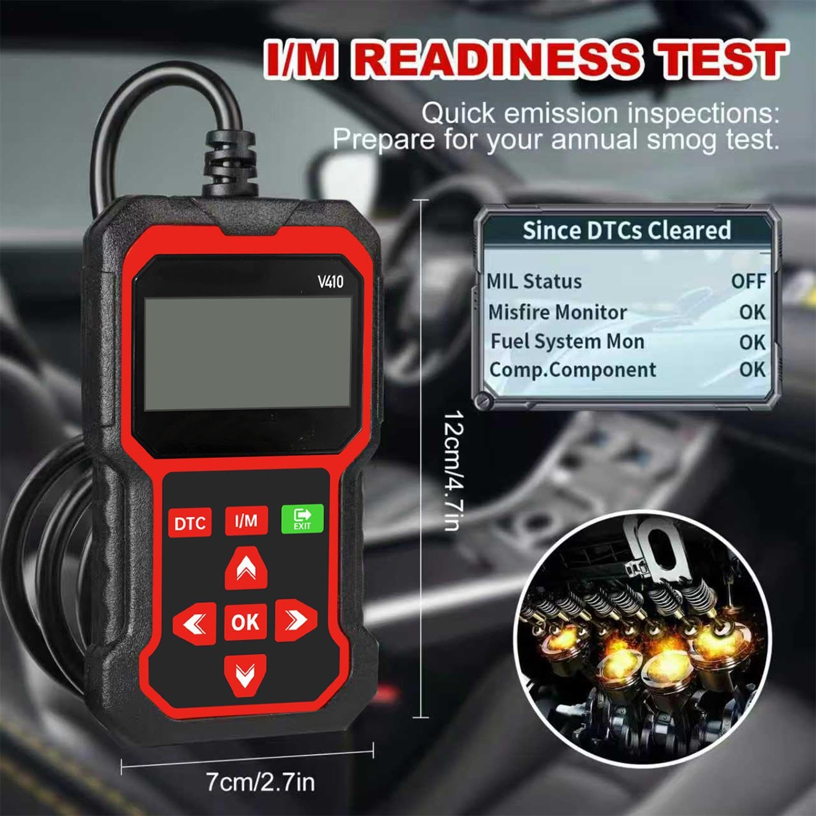 Auto-Codeleser OBD-II Scanner Motorfehlerdatensatz