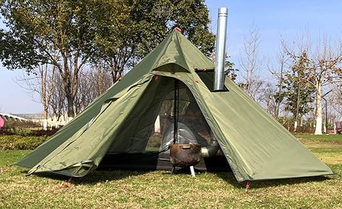 Miniatura 4 de Tipi Tipi de 1 a 2 personas con media malla y gato ignífugo ligero de 4.6 libras de altura 5.2 pies Tipi tienda de campaña al aire libre camping