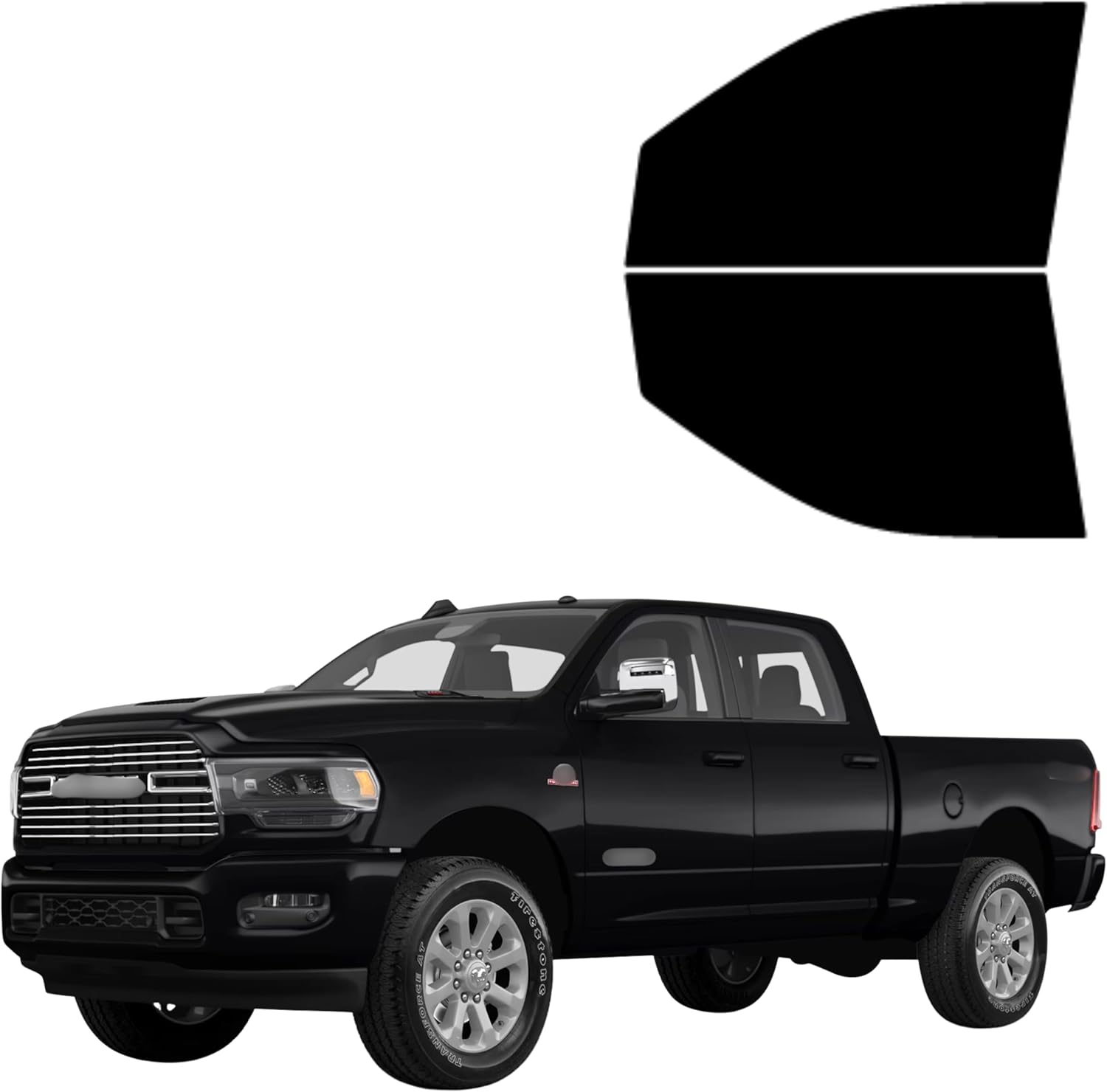 Factor Precut Ceramic Window Tint for Dodge Ram 2500 4 Door 2010-2026 to Block Over 99% Harmful UV Rays 2mil Thick Shop Grade Use Superior Heat Rejection, Professional Finish (20% All)