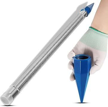 1-1/4 in Drive Well Point for Any Types of Soil30 in Pipe Length 60 Ga Heavy Duty Shallow Well PointGalvanized Inner PipeStainless Steel Jacket Over Gauge,#1721-1