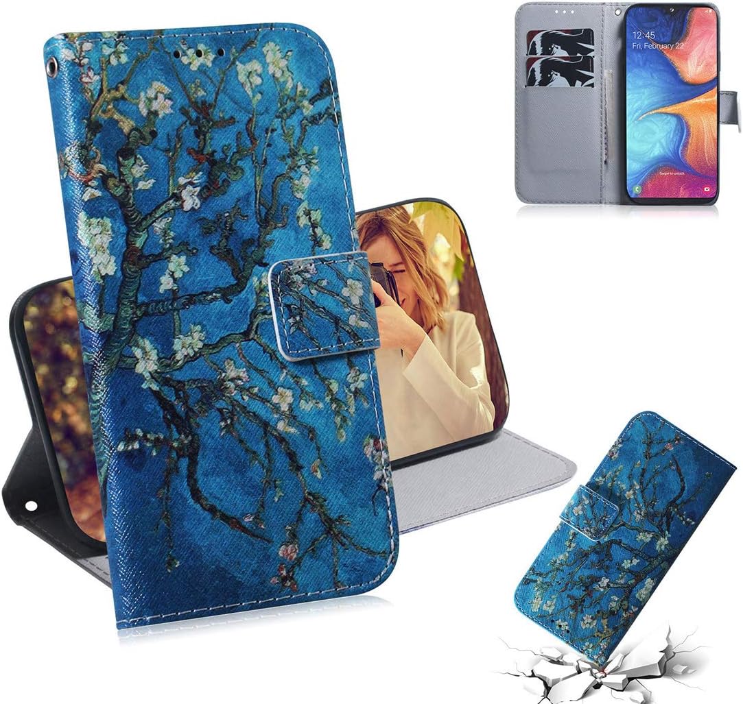 Lyzwn Samsung Galaxy M30S Phone Case, Painted PU Folio Leather Flip Slim Wallet Book protector Cover with Card Holder Magnetic Closure and Stand Feature Case for Samsung Galaxy M30S