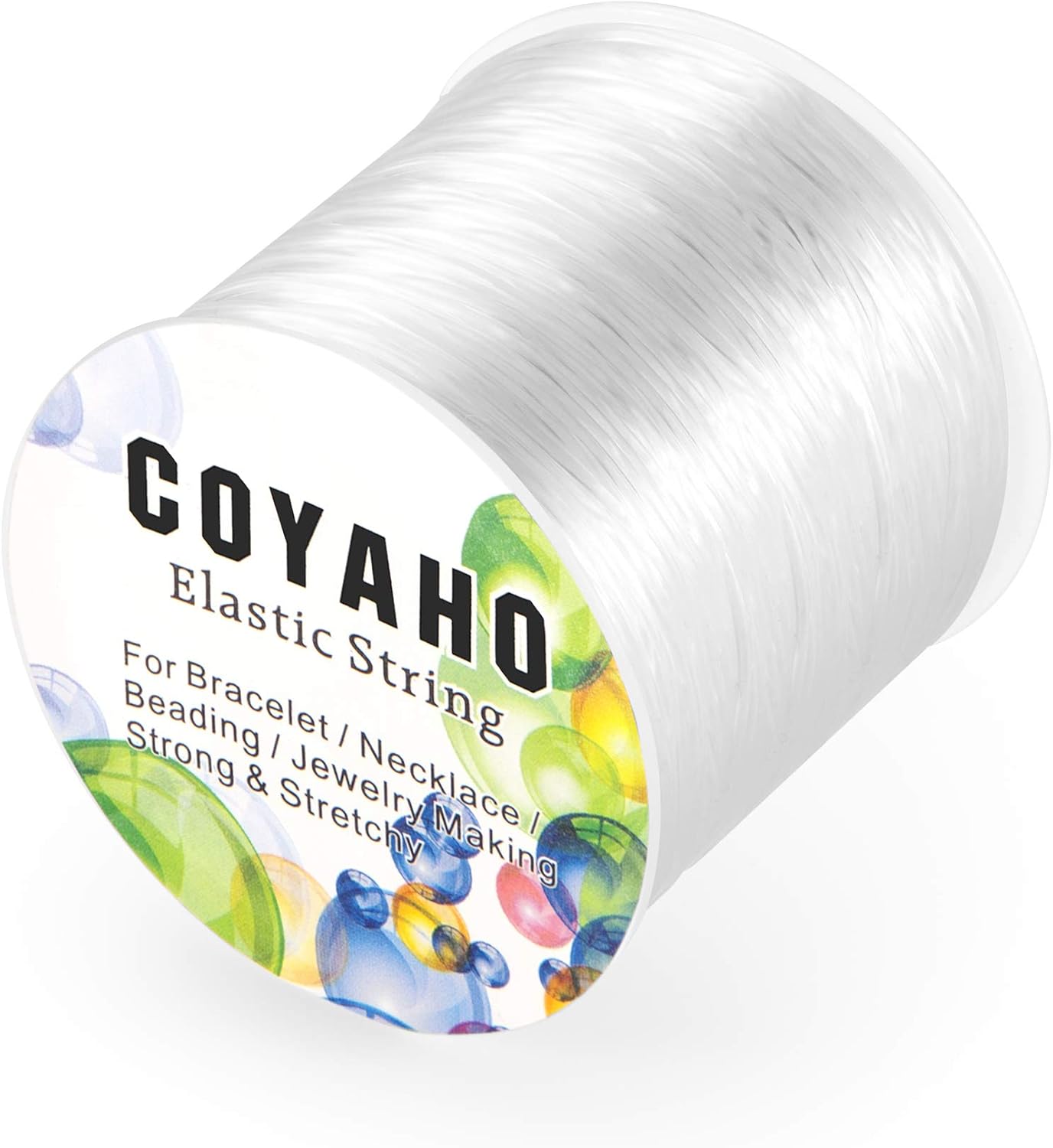 120m/393ft Stretchy String for Bracelets, 0.8mm Clear Elastic String for Bracelets, Stretchy Bracelet Cord Bead String, Stretch Cord Elastic String for Jewelry Making, Elastic Beading String, Clear