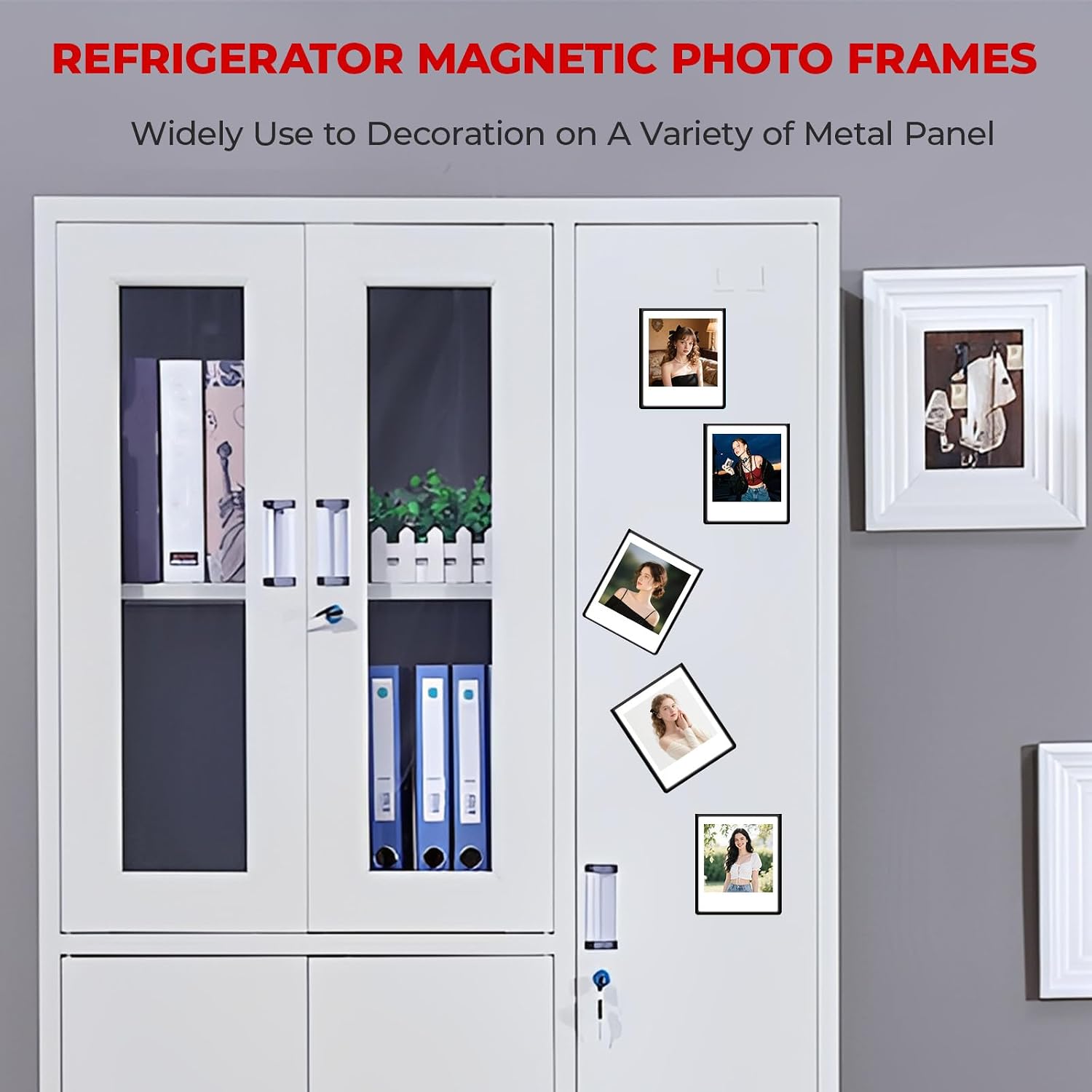 10 Pack Magnetic Photo Frames Compatible with Fujifilm Instax Square SQ1 SQ6 SQ10 SQ20 SQ40 SP-3 3x3.5” Picture Frames – Refrigerator Photo Display (Black) image 5