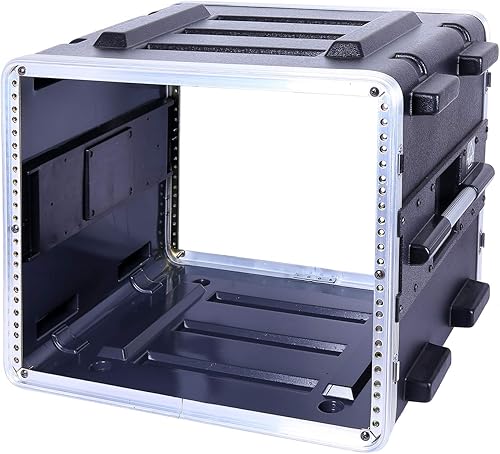 Miniatura 49 de Crossrock Estuche apilable para rack de 6U, profundidad estándar de 19.25 pulgadas, construcción de carcasa rígida de polietileno con hardware