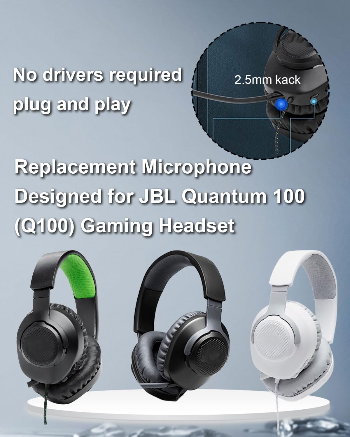 Replacement Game Microphones for JBL Quantum 100 Gaming Headsets image 2