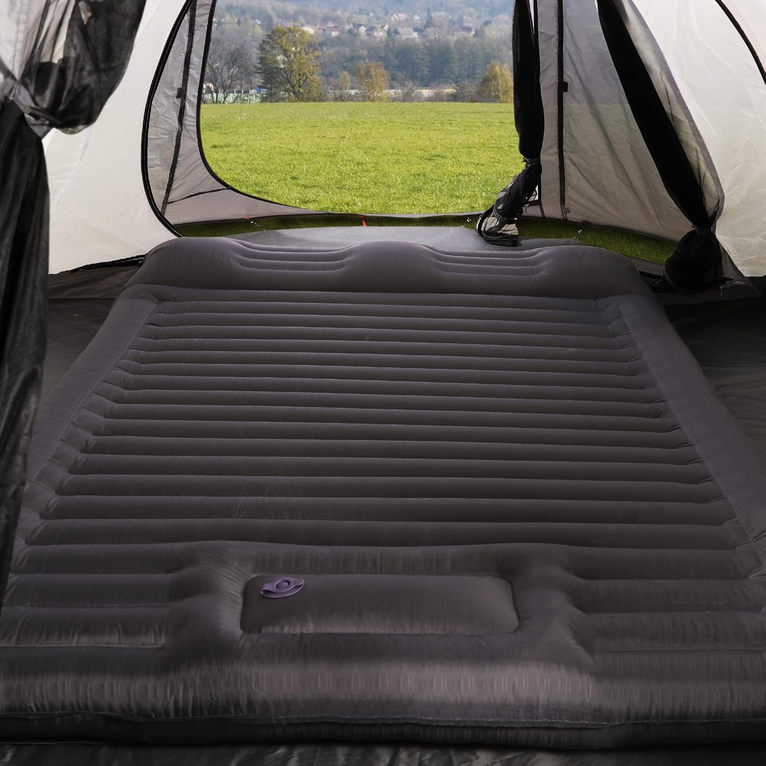 TOBTOS Double Sleeping Pad for Camping, Extra Thick 6 Camping Mattress 2 Person with Pillow Built-in Foot Pump, Inflatable Sleeping Mat for Camp, Backpacking, Hiking, Traveling