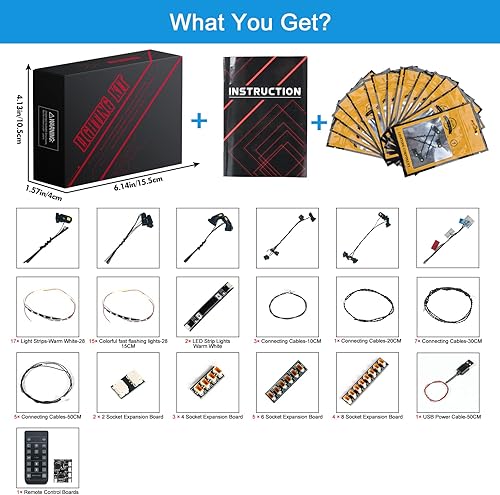 Miniatura 6 de VONADO Kit de luz LED para juego de torre Eiffel Lego 10307 sin modelo kit de iluminación Buliding compatible con juguetes de construcción Lego