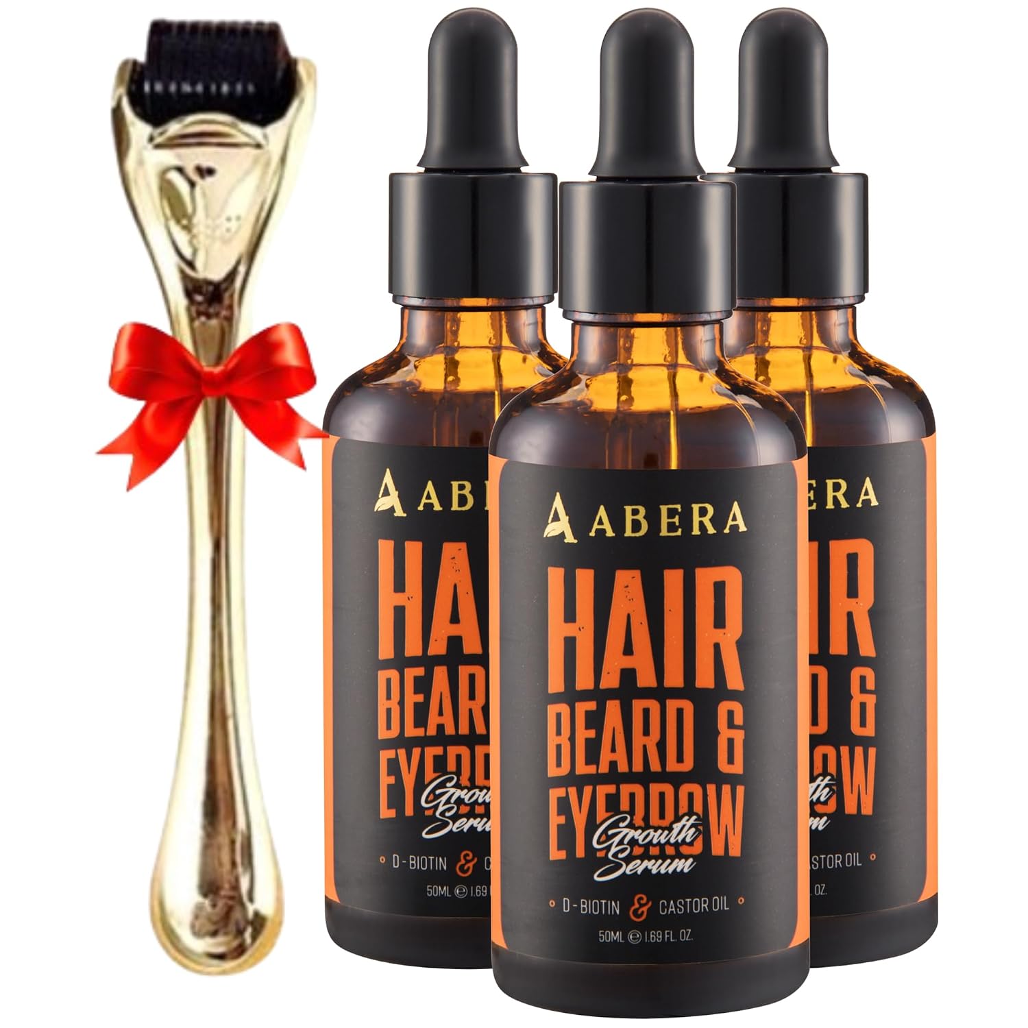 Abera Hair Growth Serum with Biotin & Maca Root, 3 Pack + Gift
