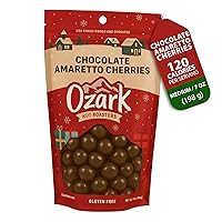 Vista 8 de OZARK NUT ROASTERS, Cerezas de chocolate y amaretto, aperitivos de cereza con sabor a chocolate, nueces confitadas gourmet de clase mundial, paquete