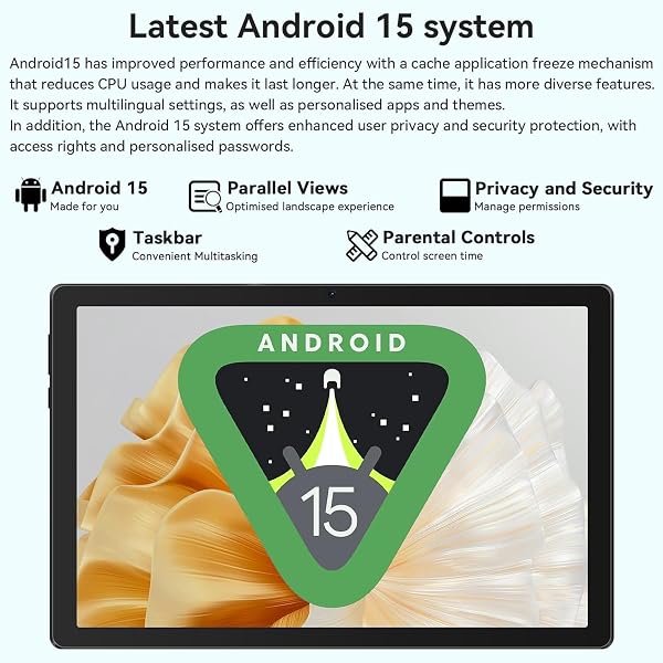 Laptok Tablet 10 pollici Android 15 Tablet con Octa-Core, Face ID, 20GB+64GB+1TB Espansione, 1280 * 800 HD IPS Touchscreen, tablet Android con WiFi 6 BT5.3, Doppia Fotocamera 5MP+8MP, Widevine L1 - 3