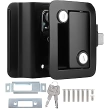 RV Door Lock, Trailers Door Lock, 1 Set Inside Outside Handle Knob RV Latch with 2 Keys for Trailers