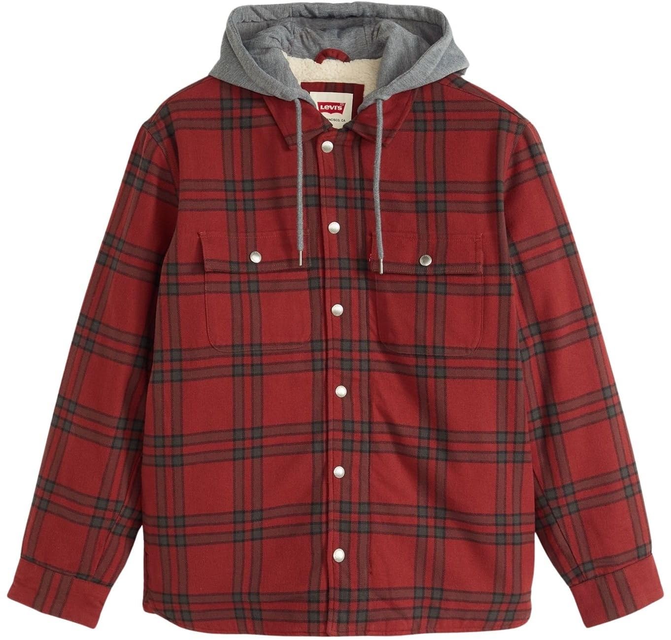 Levi's Hombre Cazadora Francisco Sherpa Flannel con cremallera, Standard Fit