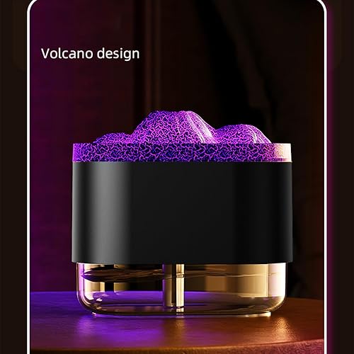 Miniatura 5 de Volcano Flame Diffuser, Aromatherapy Essential Oil Diffuser with 2 Spray Modes and Atmosphere Light, 300ml Cool Mist Humidifier 8 Hours Auto Off for
