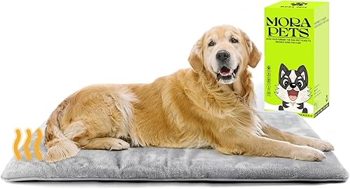 Mora Pets Almohadilla impermeable para jaula para perros, cama ultra suave para mascotas, con funda extraíble lavable, parte inferior