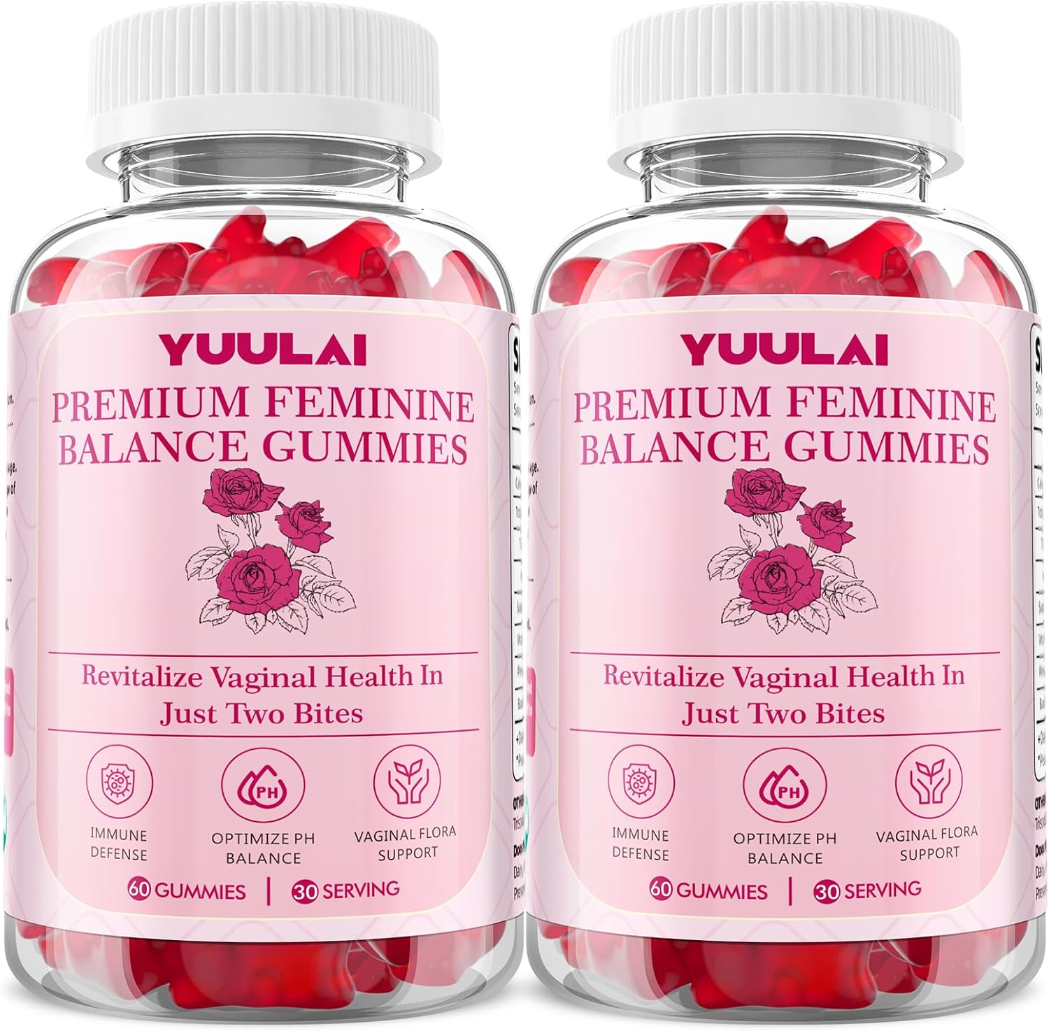 Pack of 2 Premium Feminine Balance Gummies, Hawaiian Pineapple Feminine Gummies for Women PH Balance & Vaginal Health, 120