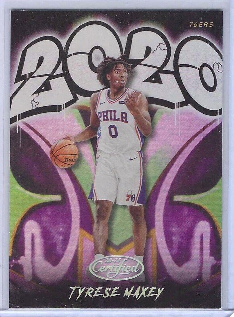 Tyrese Maxey 2020-21 Panini Certified Graffiti Foil Rookie Rc #10 - Basketball Cards