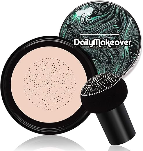 Daily Makeover Sunisa CC and BB Cream Air Cushion Natural Foundation Korean Mushroom Head CC Cream Concealer Whitening Cosmetic Waterproof Brighten Face Base Tone Foundation (20 g)