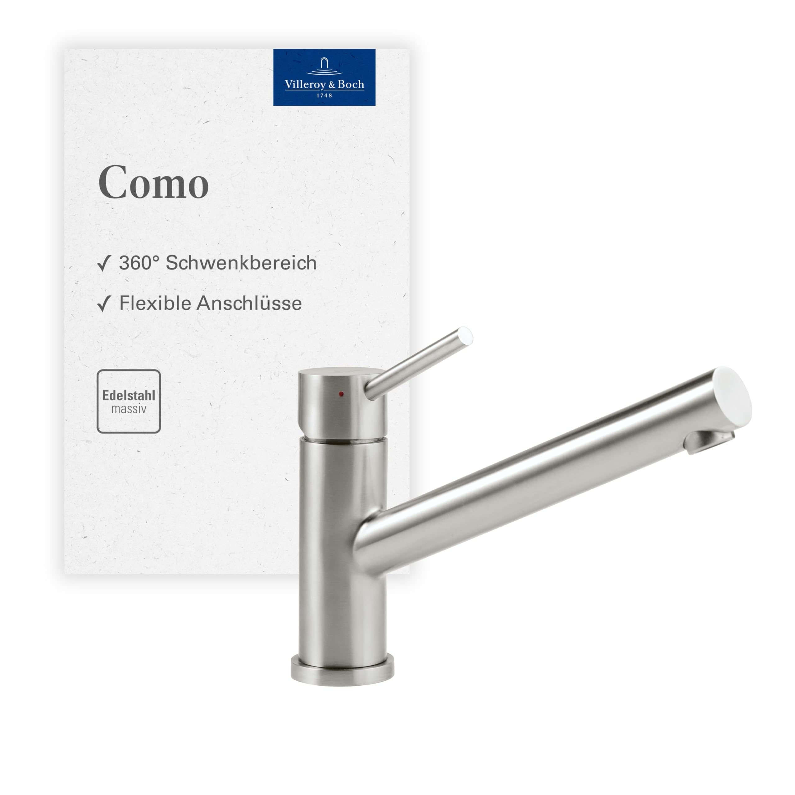 Villeroy & Boch VB-9251 00 LC, Kitchen sink tap COMO, Brushed steel