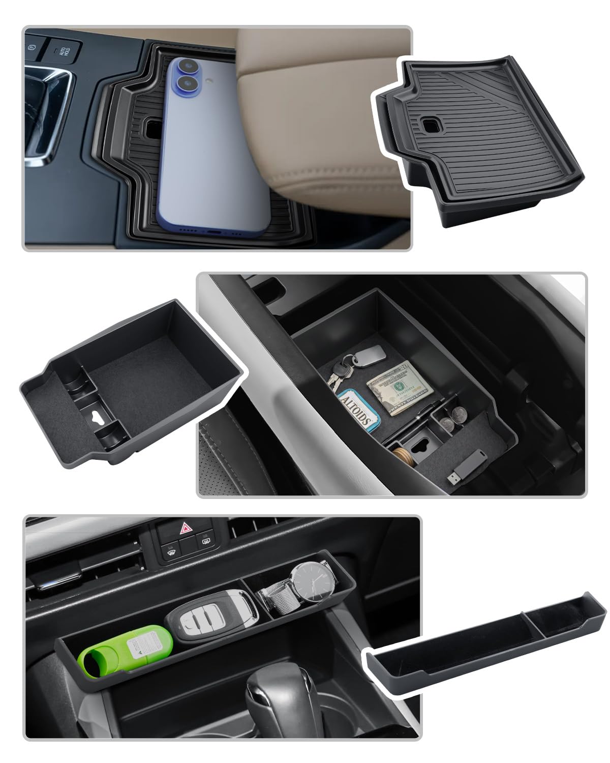 CDEFG 3Pcs for 2026 Mazda CX-5 Center Console Organizer Tray Accessory