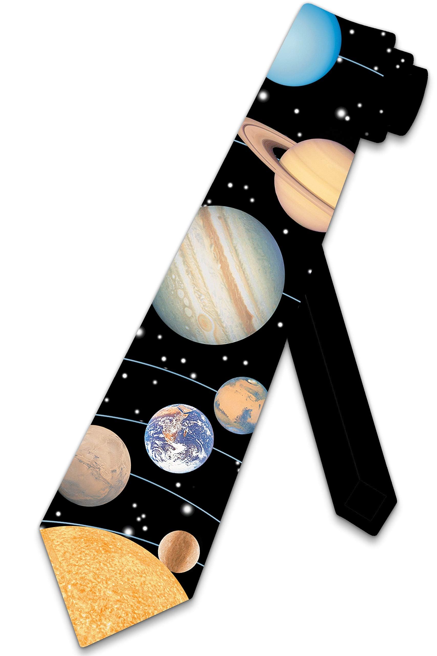 Three Rooker Solar System Tie Mens Planets Astrology Necktie