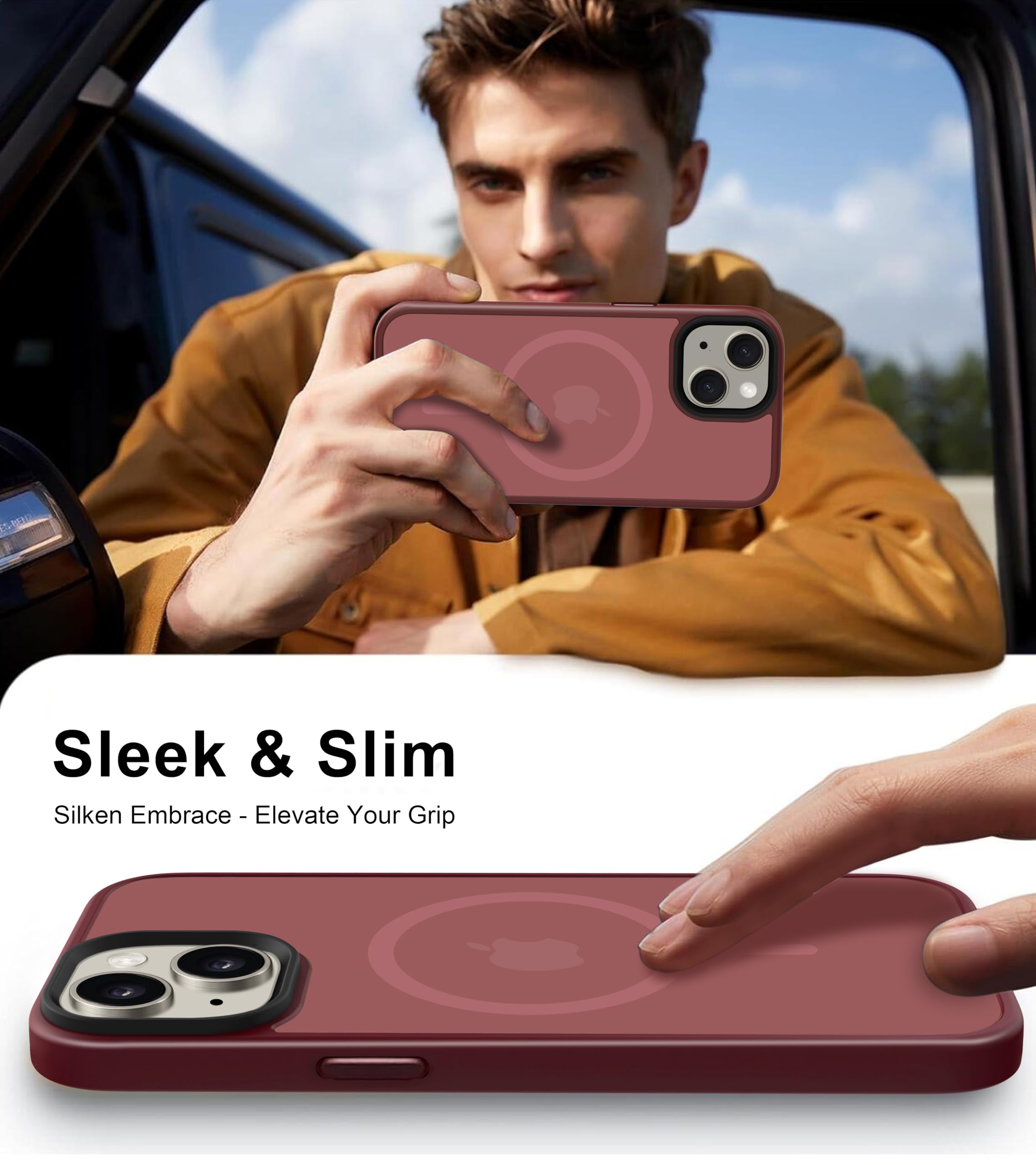 PTz Worlds Phone Cases - Designed For IPhone 15 Plus Pro ProMax - Military Grade Drop Tested, Compatible With MagSafe, Slim Frosted, Skinny Ultra Thin - View #3