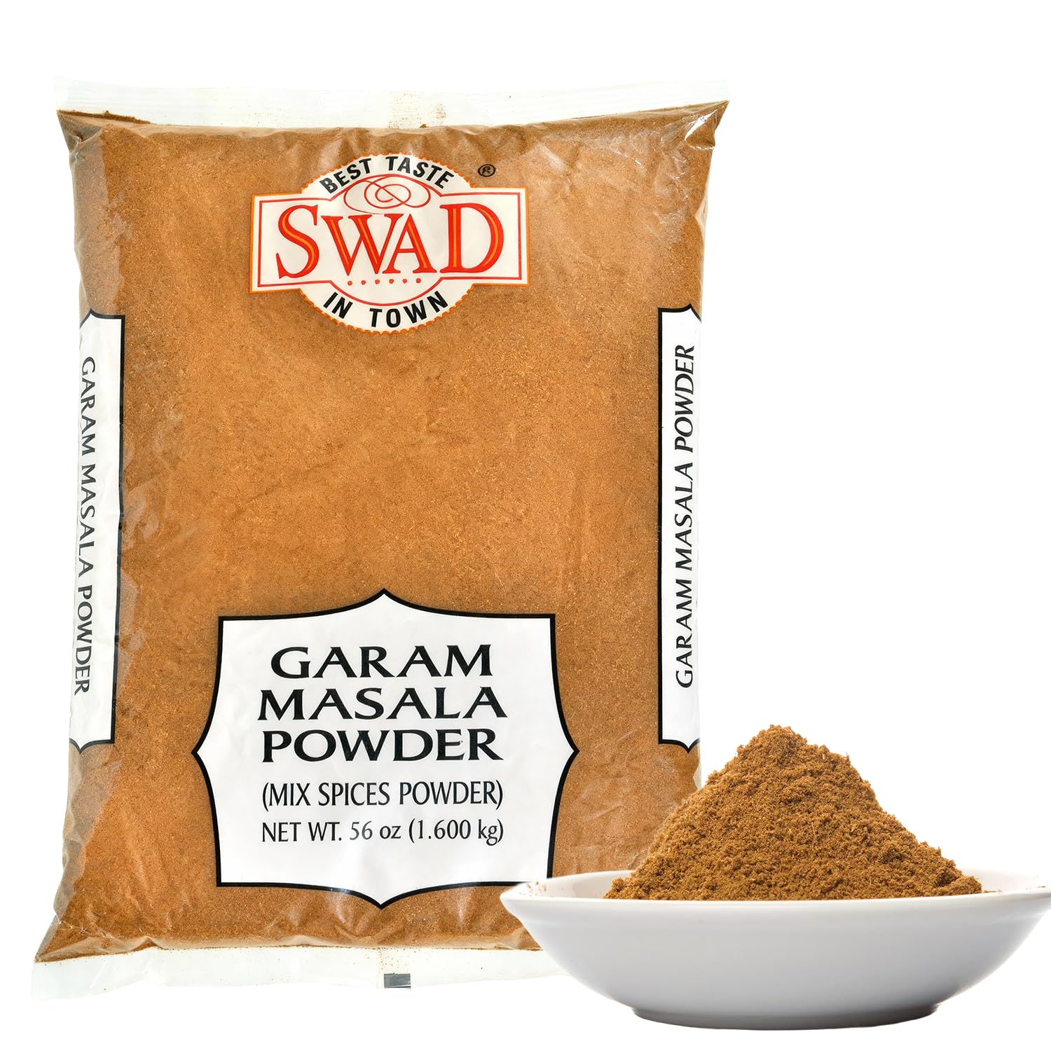 SWAD 12-Spice Garam Masala Powder (1.6kg) 56oz - Authentic Indian Cooking Spices for Multiple Dishes - All Natural, Salt-Free | Vegan | No Colors | Gluten Friendly | NON-GMO | Kosher | Indian Origin