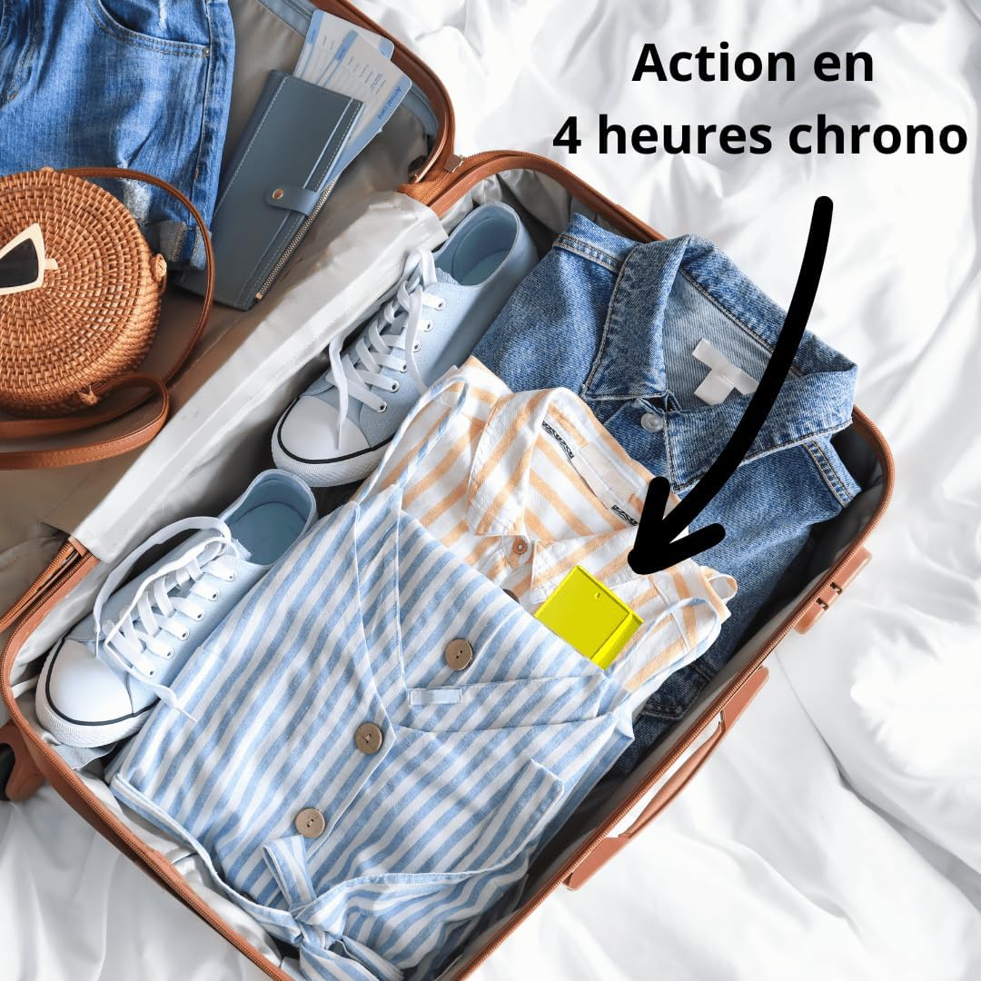 Plaquettes Anti-Punaises de Lit pour Valise, Pack de 2, Protection 5 Semaines, Sans Odeur, Ne tache pas, Idéal pour les voyages ! — vue 4