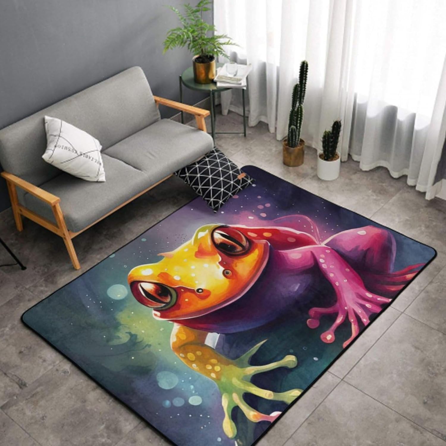 Memory Foam Just A Girls Who Loves Anime Ramen and Cat Area Rug Play Rug Carpet for Bedroom Dorm Room - Comfort Bathroom Rug Mat with Anti-Slip Backing, 60" Lx39 W