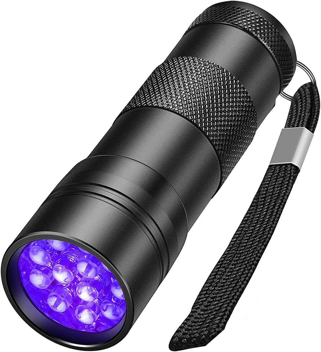 Qpets® 395NM UV Light Torch 12 LEDs UV Portable Flashlight Jade Appraisal Light Detector Lamp, Also Used for Leak, Pet Urine, Bed Bug, Scorpion, Hotel Inspection, Dry Stain