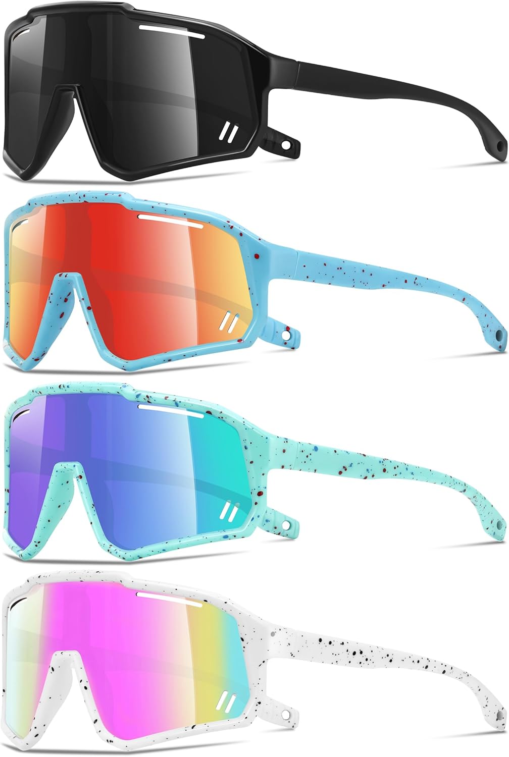 Kids Youth Sports Sunglasses for 3-12 Girls Boys UV400 for Baseball and Biking Tennis other Outdoor Goggles