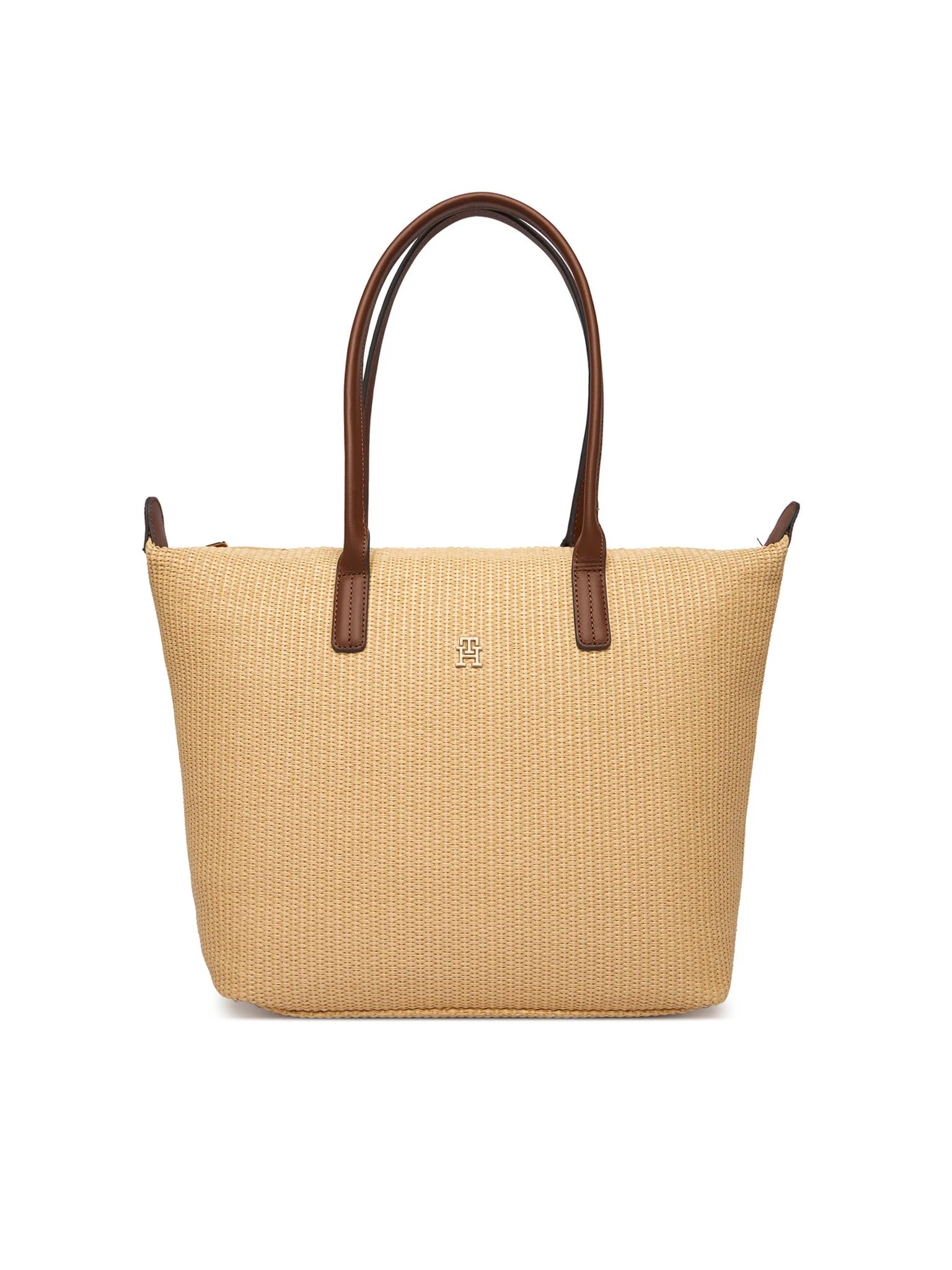 Tommy Hilfiger Women's Beige Popette Tote Bags, Sports Direct