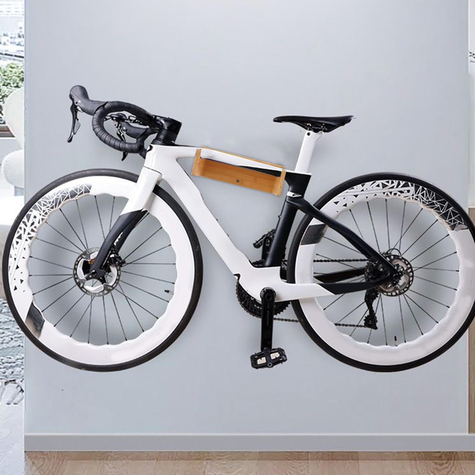 Soporte de Pared para Bicicletas Organizador Horizontal de Madera