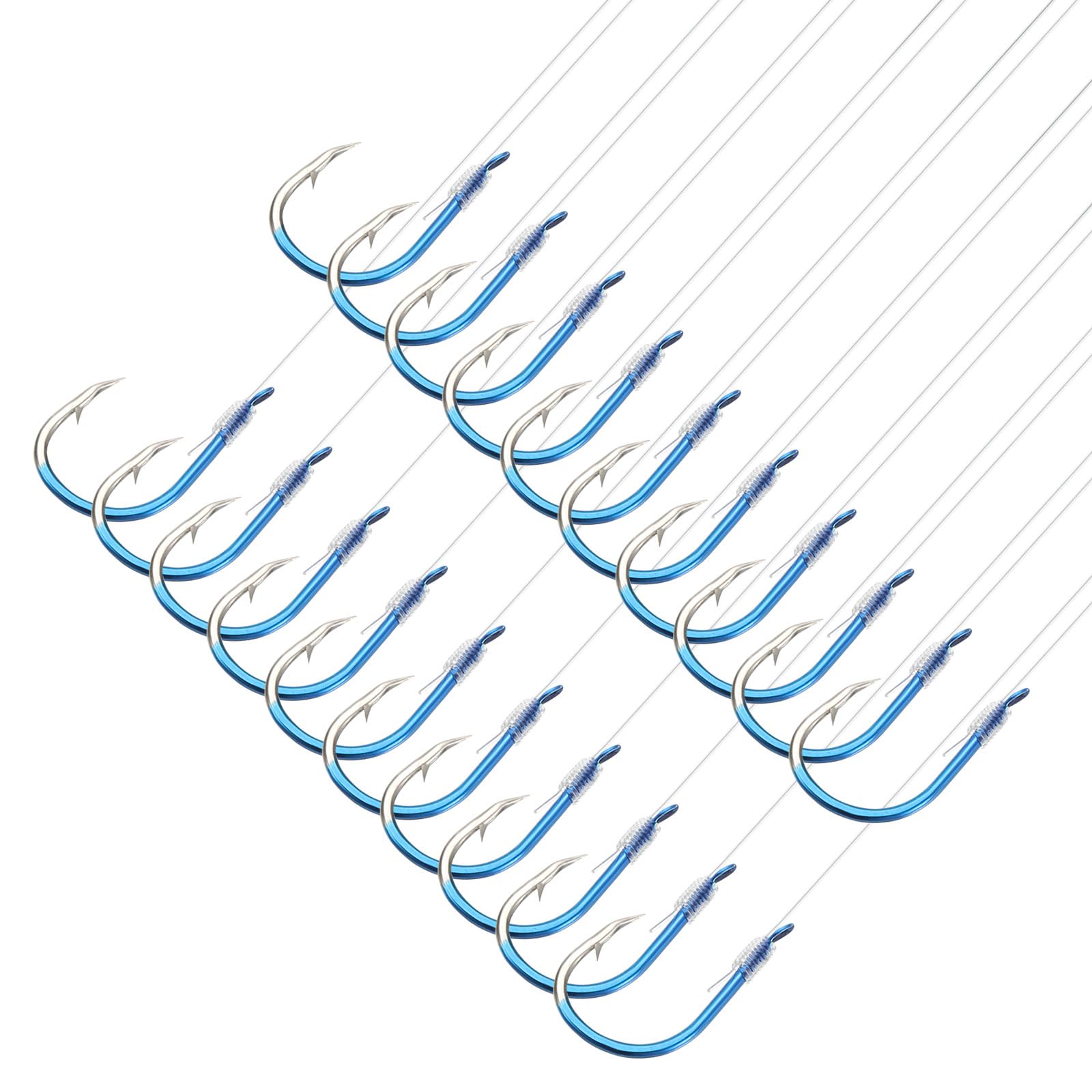 PATIKIL 9# Small Fishing Hooks with 45cm Line
